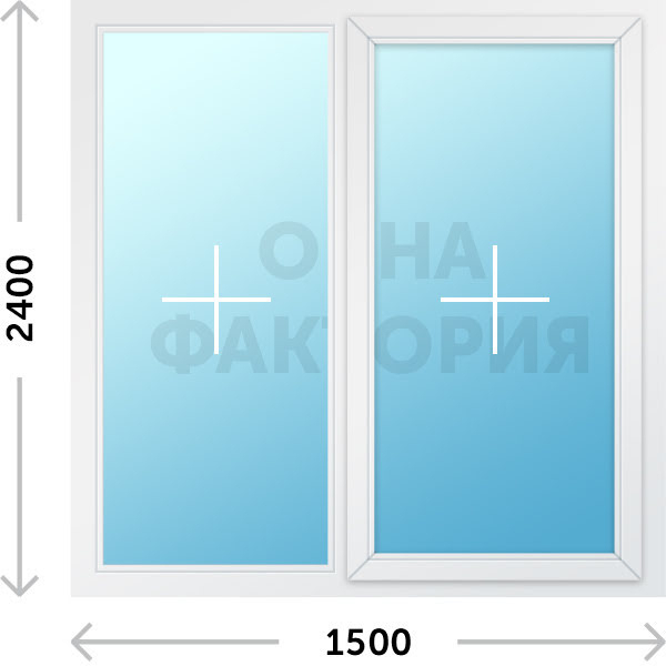 Пластиковое окно Rehau 1500х2400 глухое купить в Москве